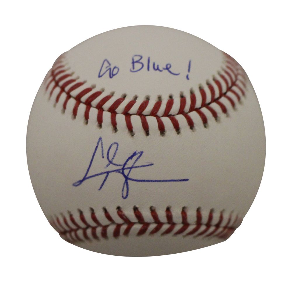 Chris Taylor Autographed Los Angeles Dodgers OML Baseball Go Blue BAS