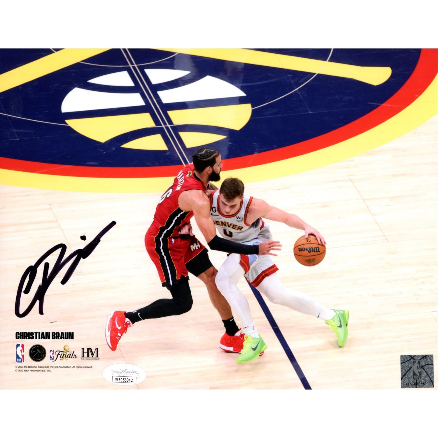 Christian Braun Autographed/Signed Denver Nuggets 8x10 Photo JSA