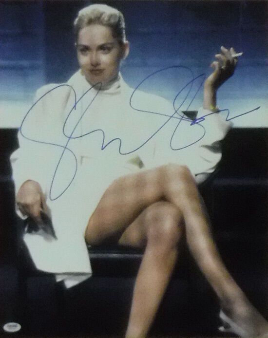 Sharon Stone Autographed Basic Instinct Catherine Tramell 16x20 Photo PSA/DNA