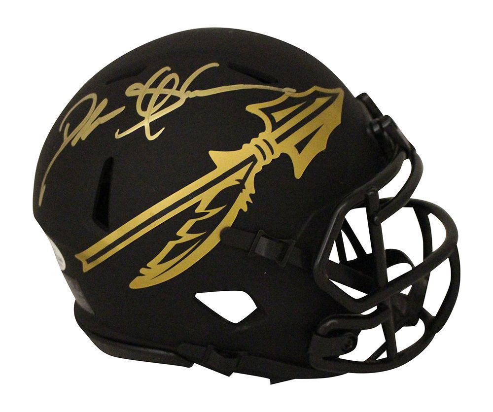 Deion Sanders Signed Florida State Seminoles Eclipse Mini Helmet BAS