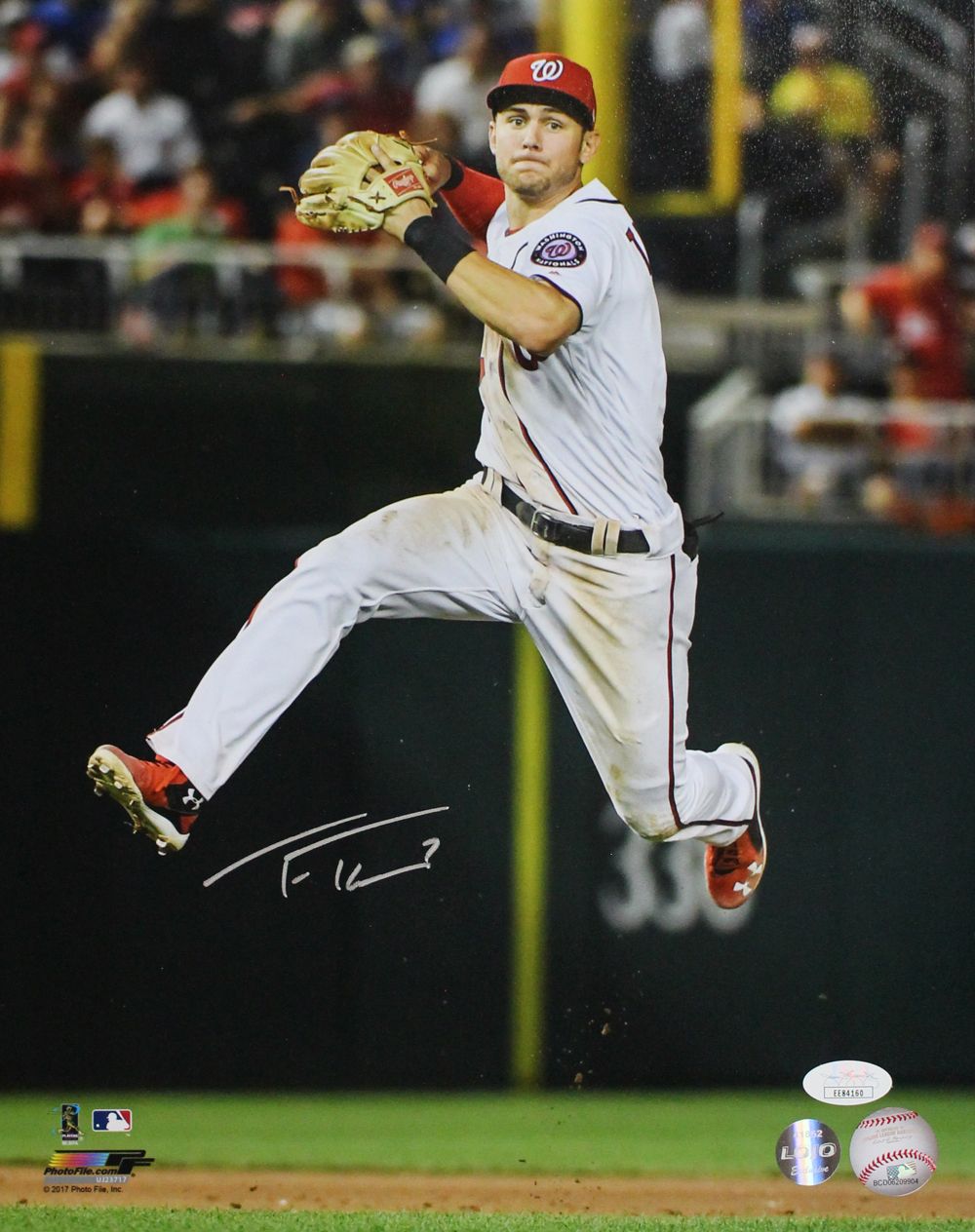 Trea Turner Autographed/Signed Washington Nationals 11x14 Photo JSA PF