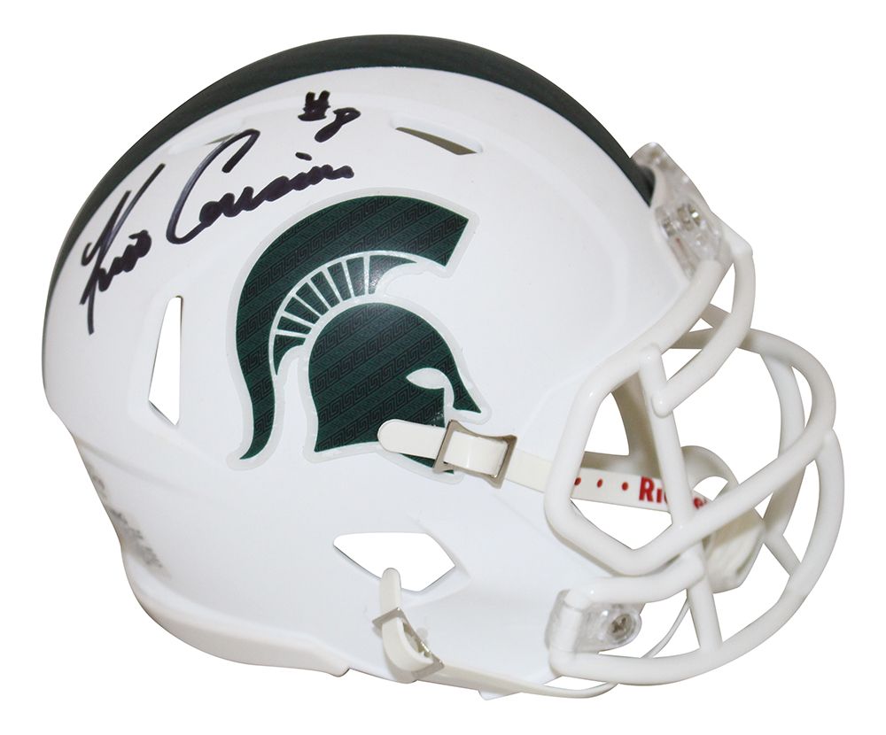 Kirk Cousins Autographed/Signed Michigan State White Mini Helmet BAS