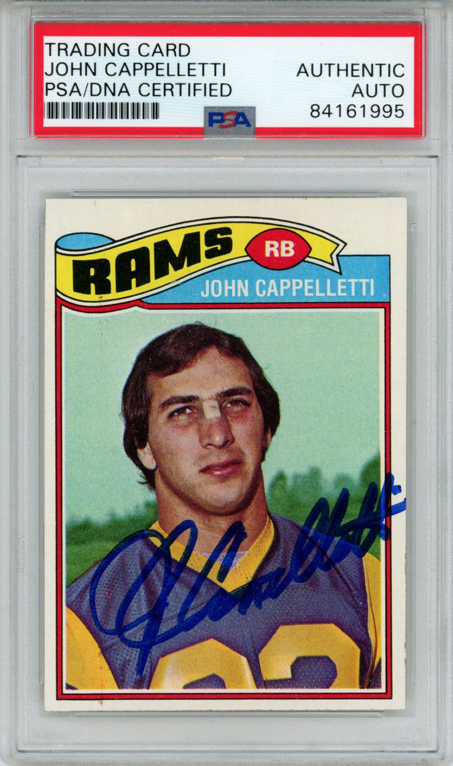 John Cappelletti Autographed/Signed 1977 Topps Trading Card PSA Slab