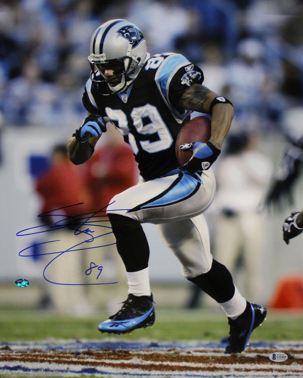 Steve Smith Autographed/Signed Carolina Panthers 16x20 Photo BAS