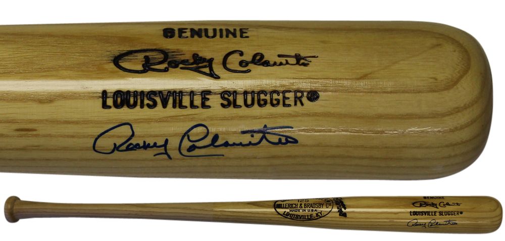 Rocky Colavito Autographed Cleveland Indians Louisville Slugger Bat JSA
