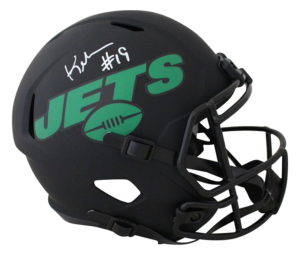 Keyshawn Johnson Autographed New York Jets F/S Eclipse Helmet JSA