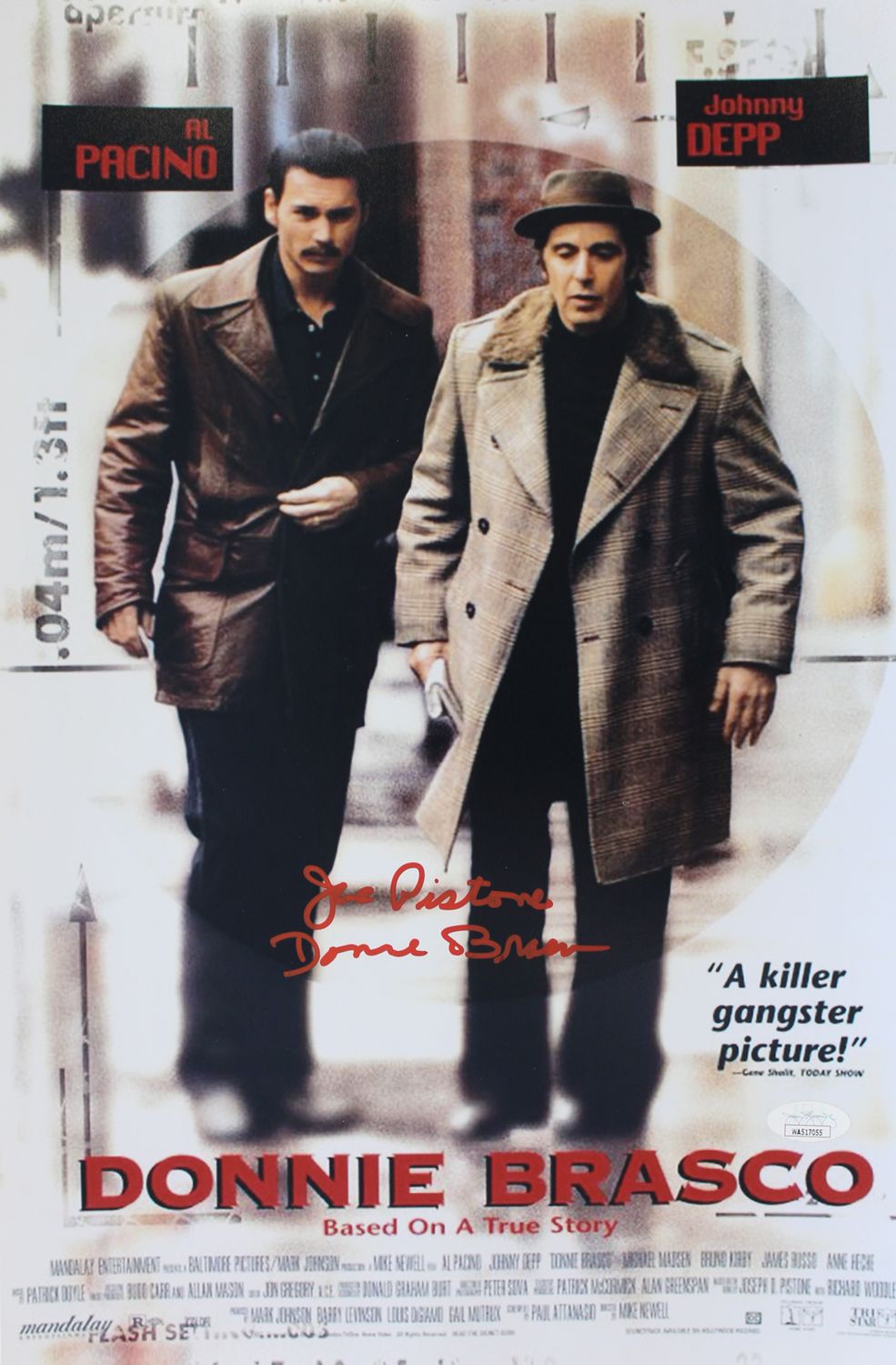 Joe Pistone Autographed/Signed Donnie Brasco 11x17 Photo Beckett
