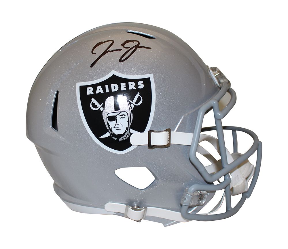 Josh Jacobs Autographed Las Vegas Raiders F/S Speed Helmet Beckett