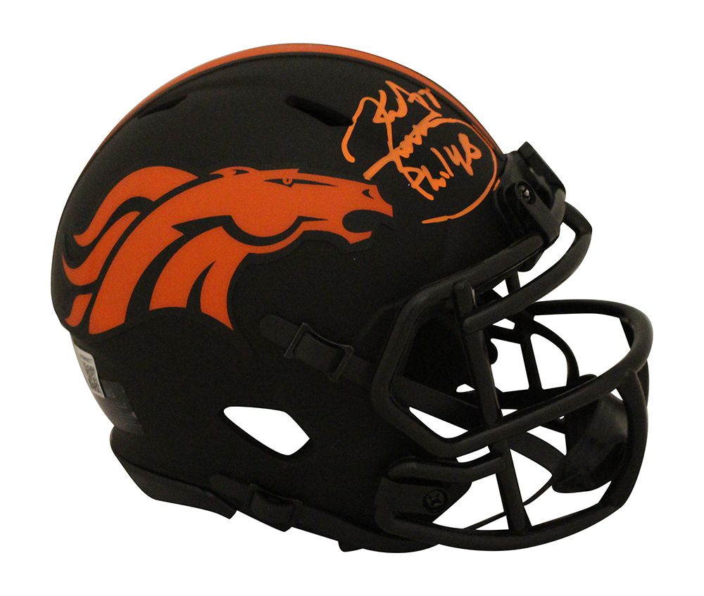 Karl Mecklenburg Autographed Denver Broncos Eclipse Mini Helmet BAS