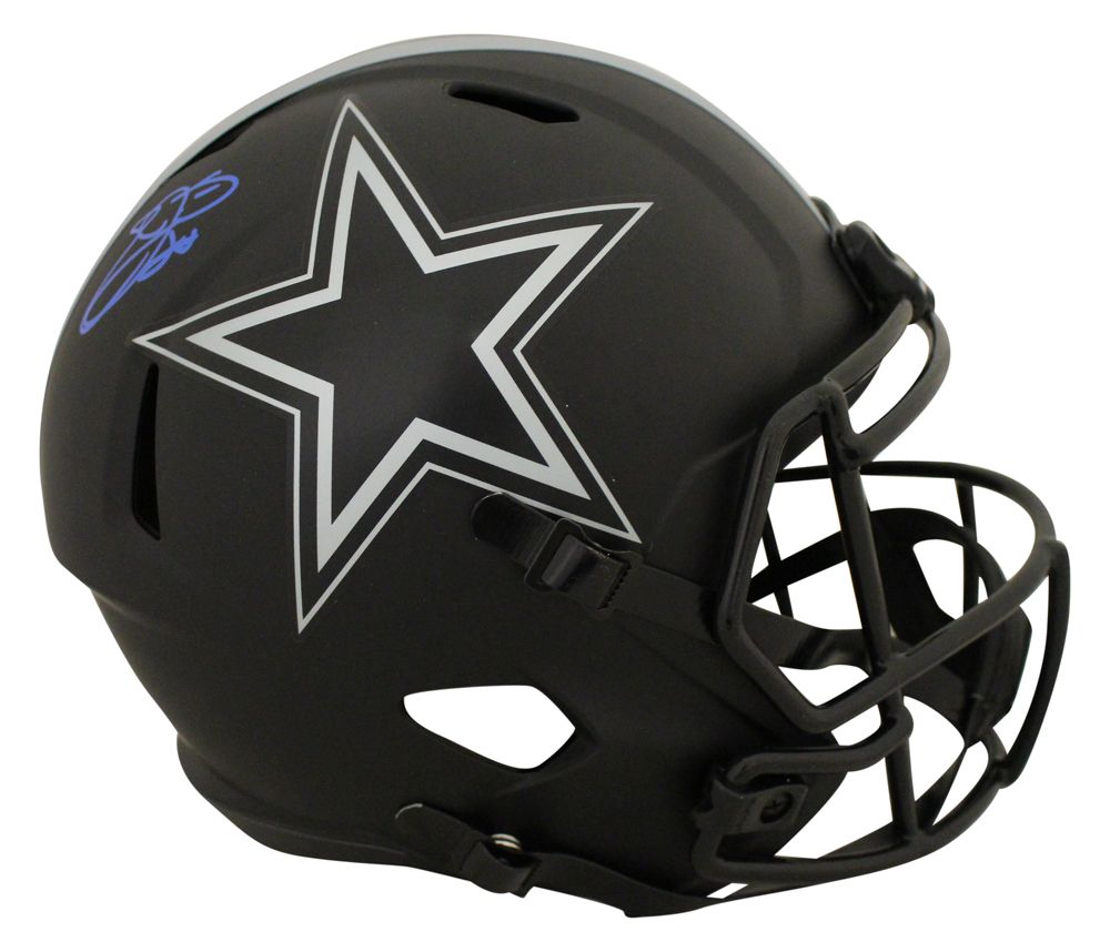 Emmitt Smith Autographed/Signed Dallas Cowboys F/S Eclipse Helmet BAS