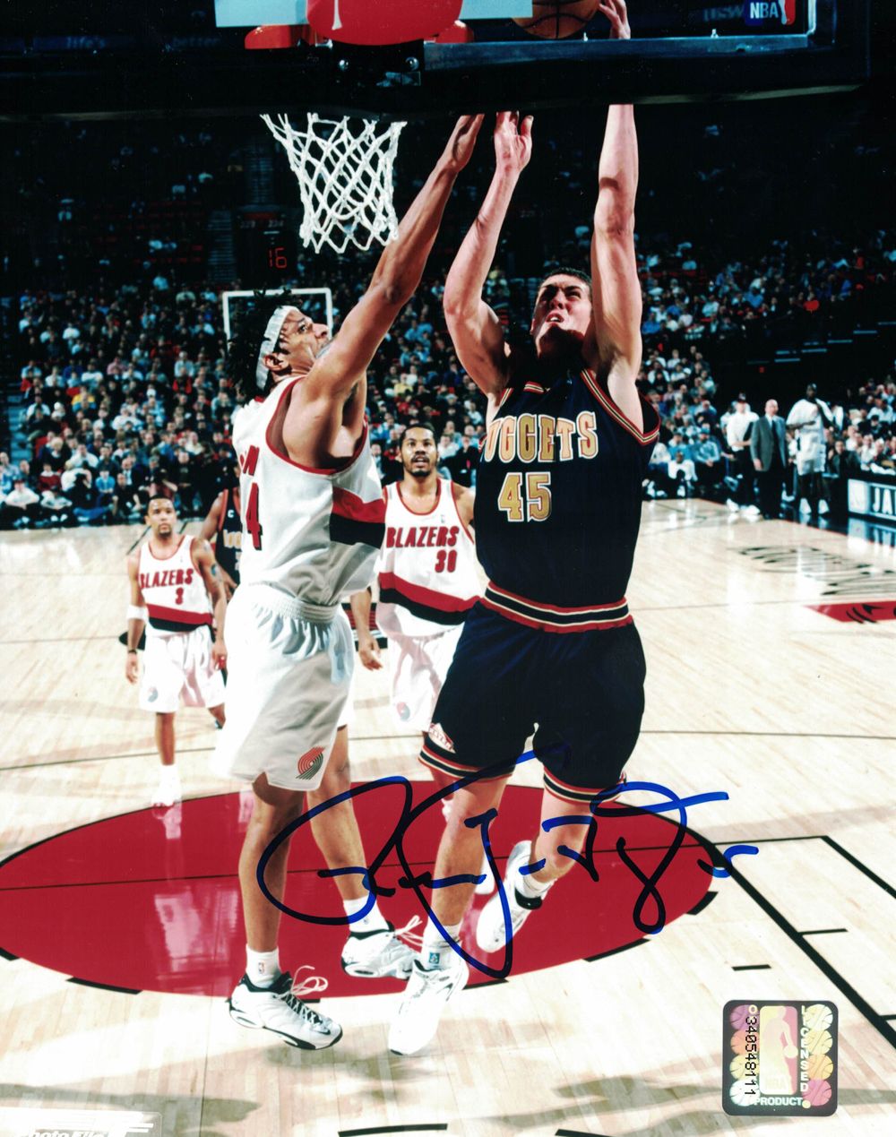 Raef LaFrentz Autographed/Signed Denver Nuggets 8x10 Photo PF