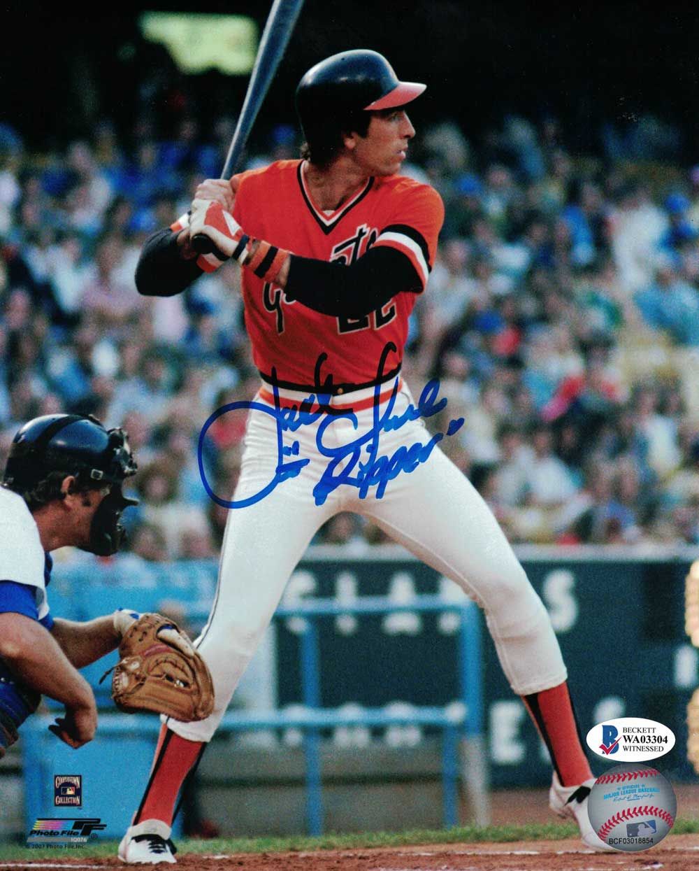 Jack Clark Autographed/Signed San Francisco Giants 8x10 Photo BAS PF