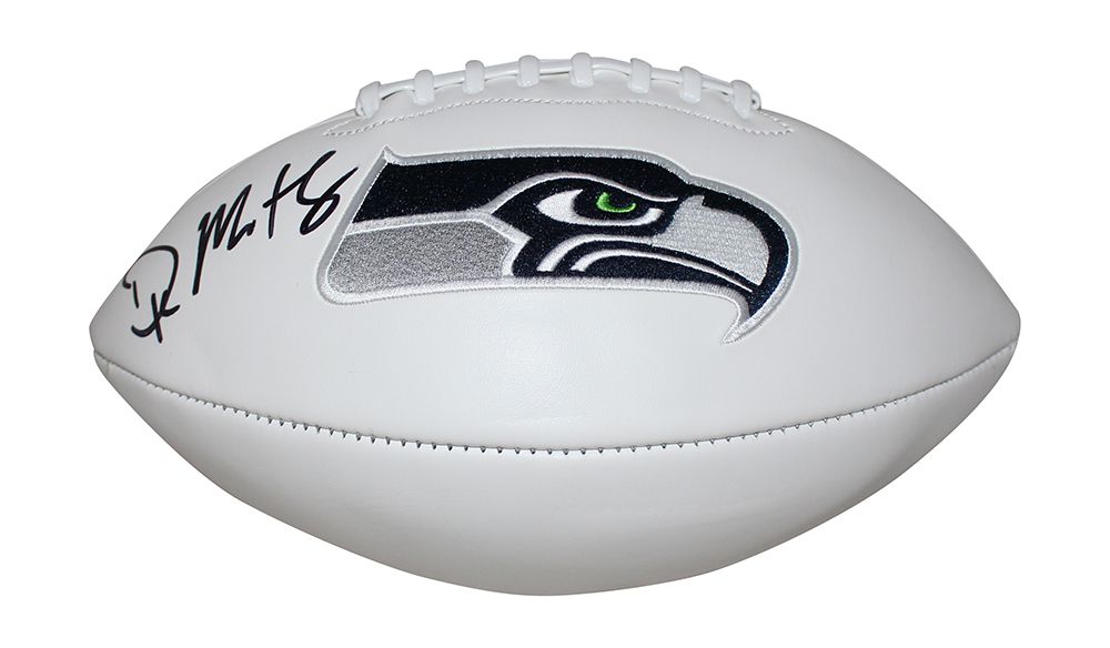 DK Metcalf Autographed/Signed Seattle Seahawks Logo Football BAS