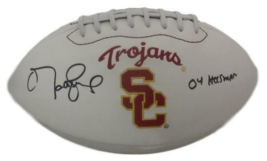Matt Leinart Autographed USC Trojans Logo Football Heisman JSA
