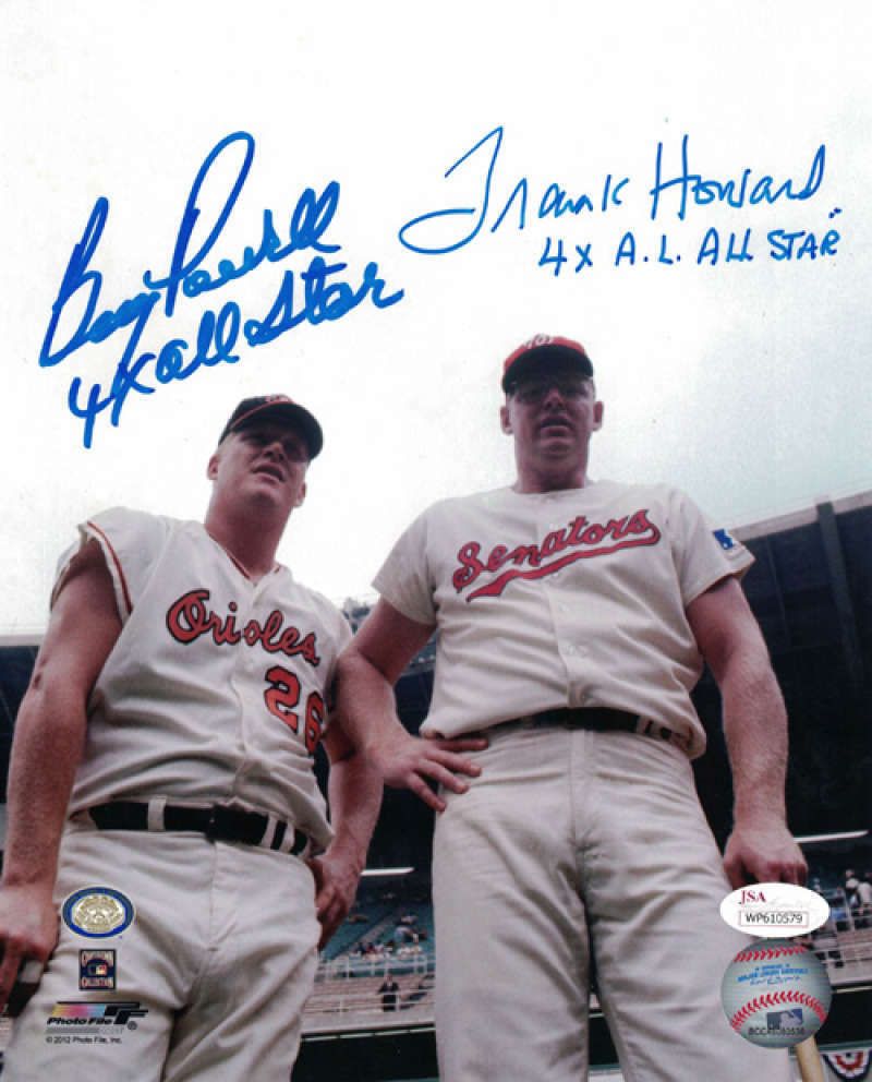 Frank Howard &amp; Boog Powell Autographed 8x10 Photo 4x All Star JSA