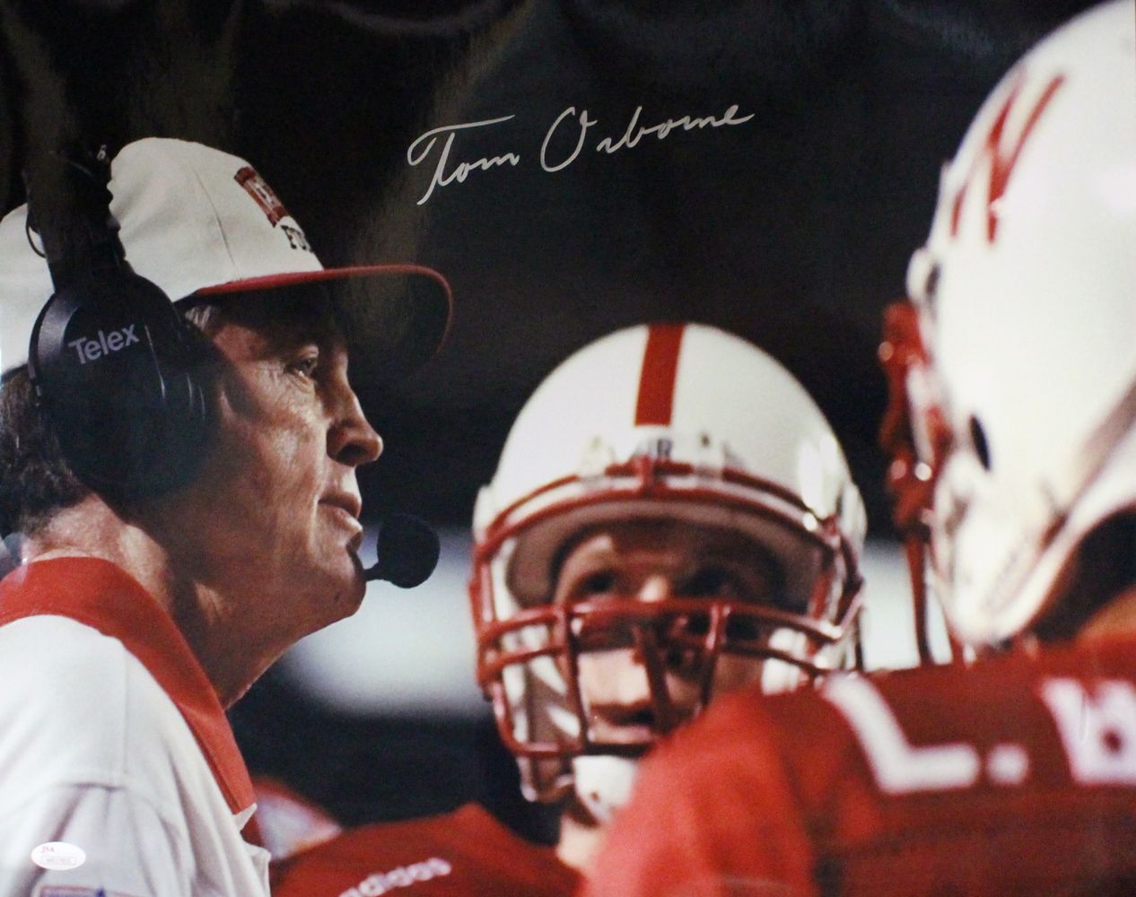Tom Osborne Autographed Nebraska Cornhuskers 16x20 Photo JSA