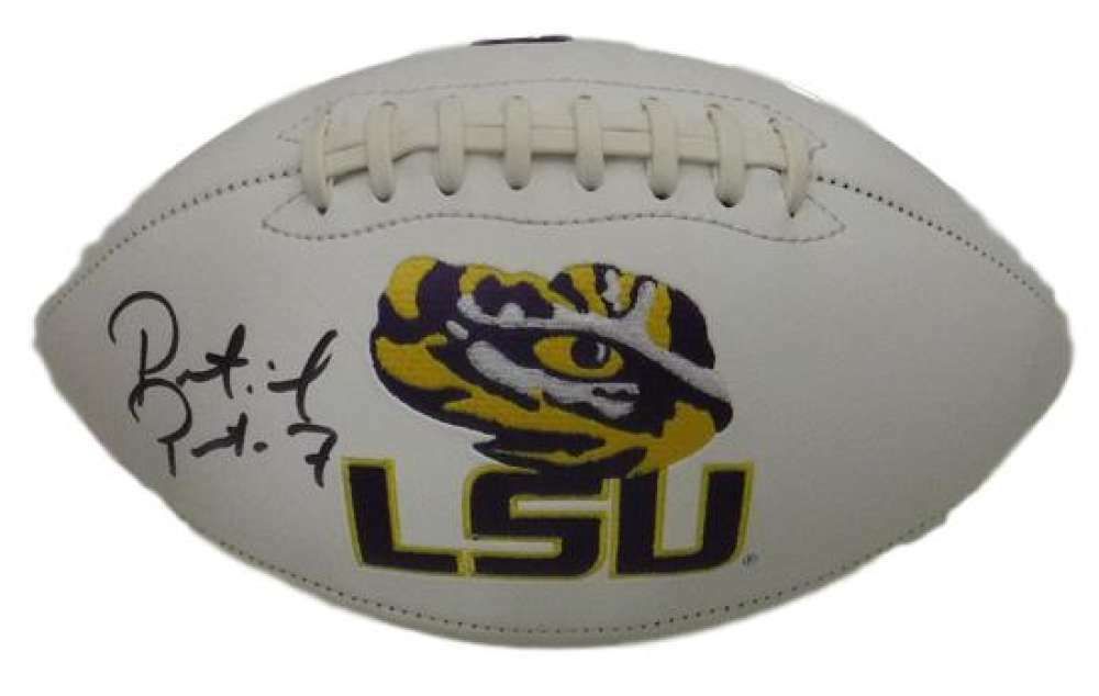 Patrick Peterson Autographed LSU Tigers White Logo Football JSA