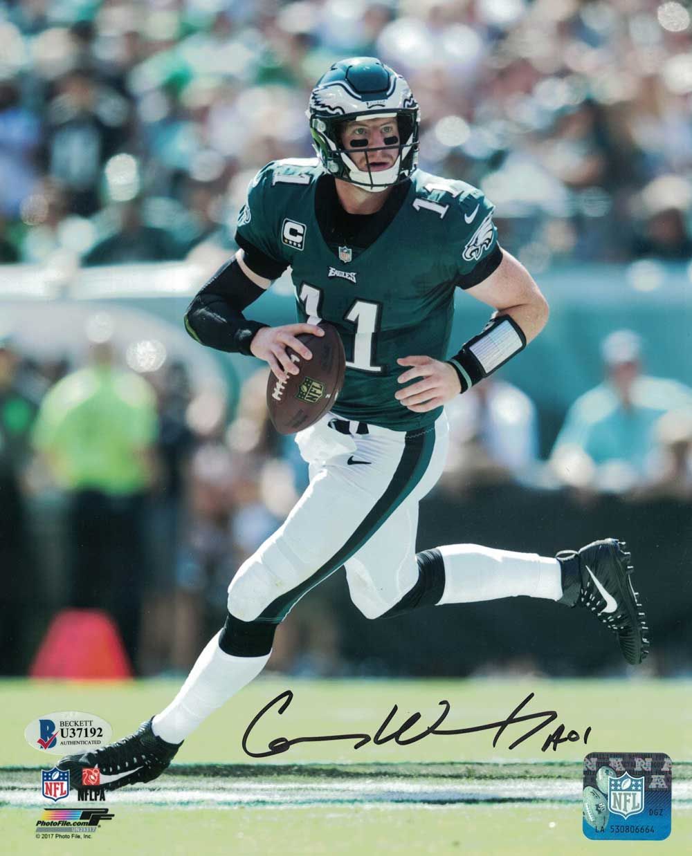 Carson Wentz Autographed/Signed Philadelphia Eagles 8x10 Photo BAS