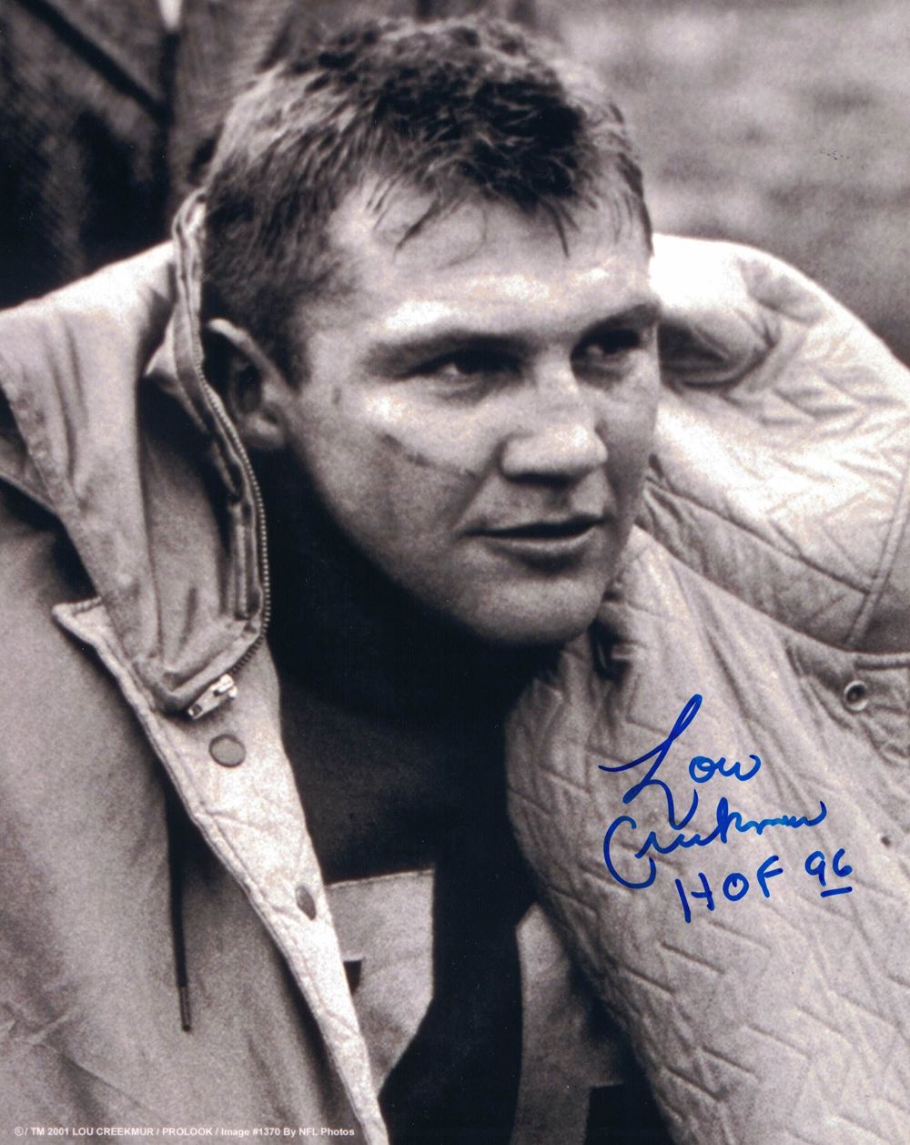 Lou Creekmur Autographed/Signed Detroit Lions 8x10 Photo HOF