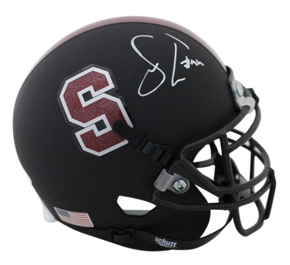 Soloman Thomas Autographed/Signed Stanford Cardinals Mini Helmet JSA