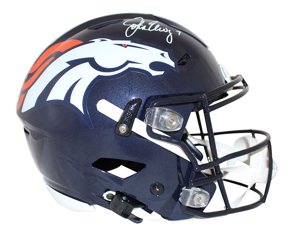 John Elway Autographed Denver Broncos Authentic Speed Flex Helmet BAS