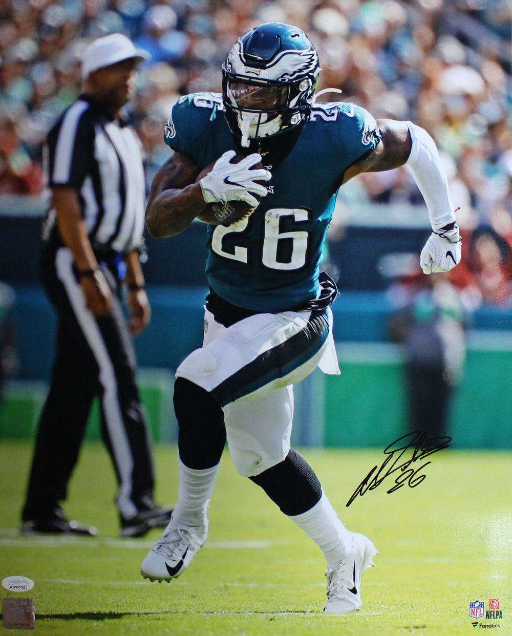 Miles Sanders Autographed/Signed Philadelphia Eagles 16x20 Photo PF