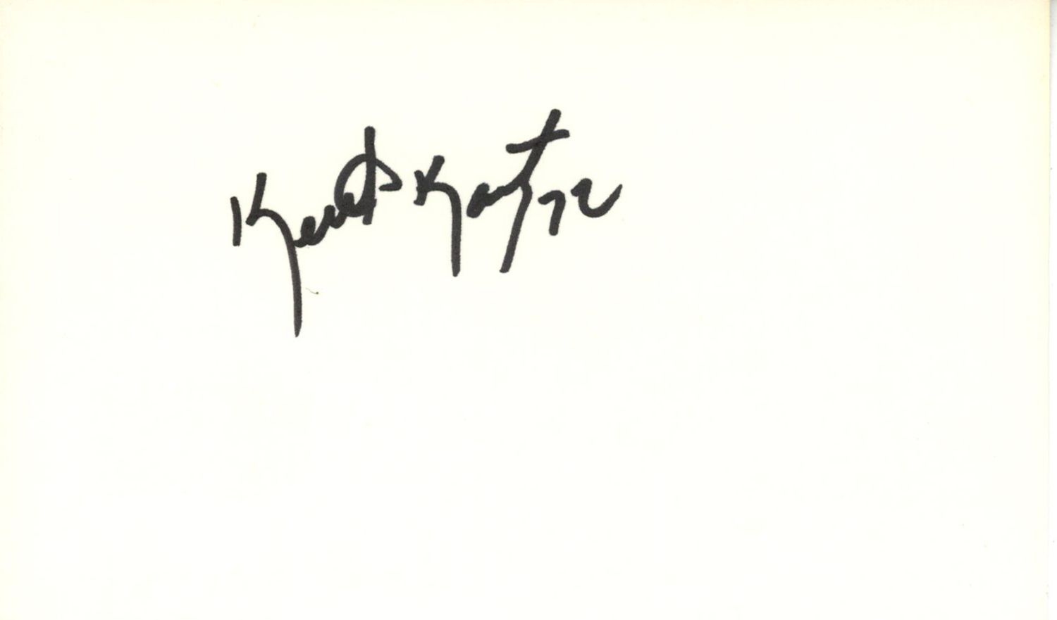 Keith Kartz Autographed/Signed Denver Broncos Index Card BAS 45389