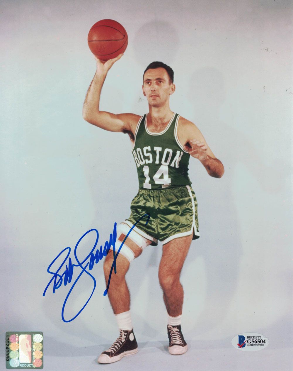Bob Cousy Autographed/Signed Boston Celtics 8x10 Photo BAS PF