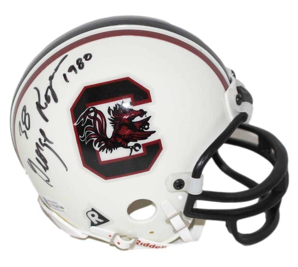 George Rogers Signed South Carolina Gamecocks Replica Mini Helmet BAS