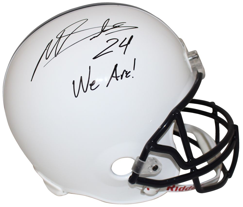 Miles Sanders Autographed Penn State Replica Helmet We Are Penn St BAS
