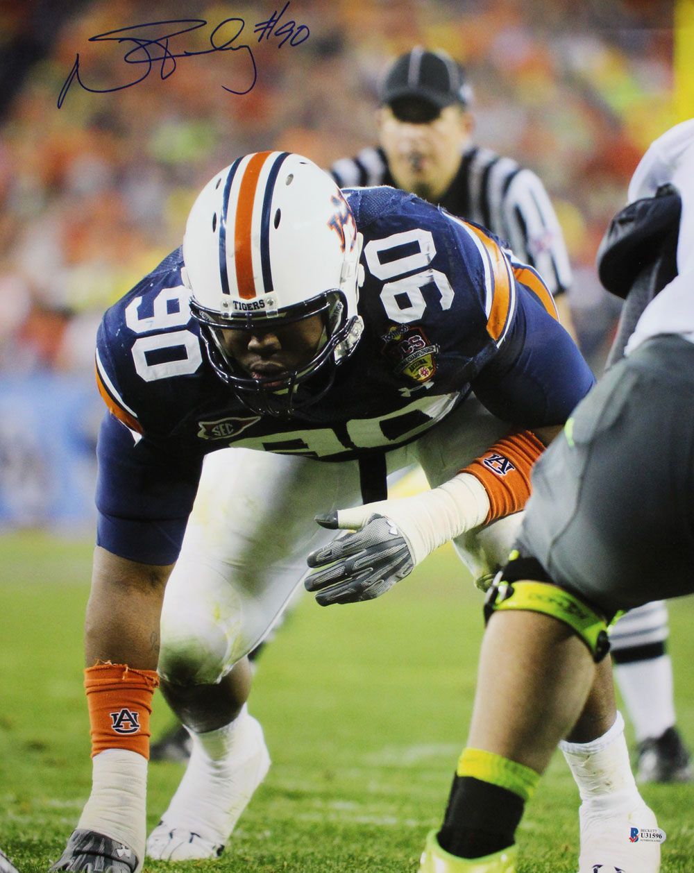 Nick Fairley Autographed/Signed Auburn Tigers 16x20 Photo BAS