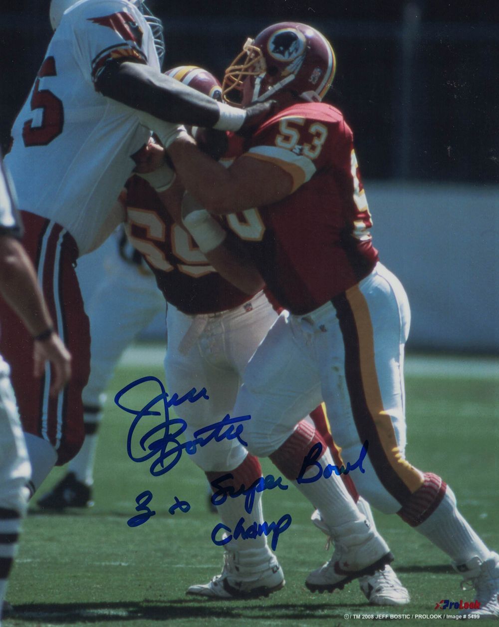 Jeff Bostic Autographed/Signed Washington Redskins 8x10 Photo