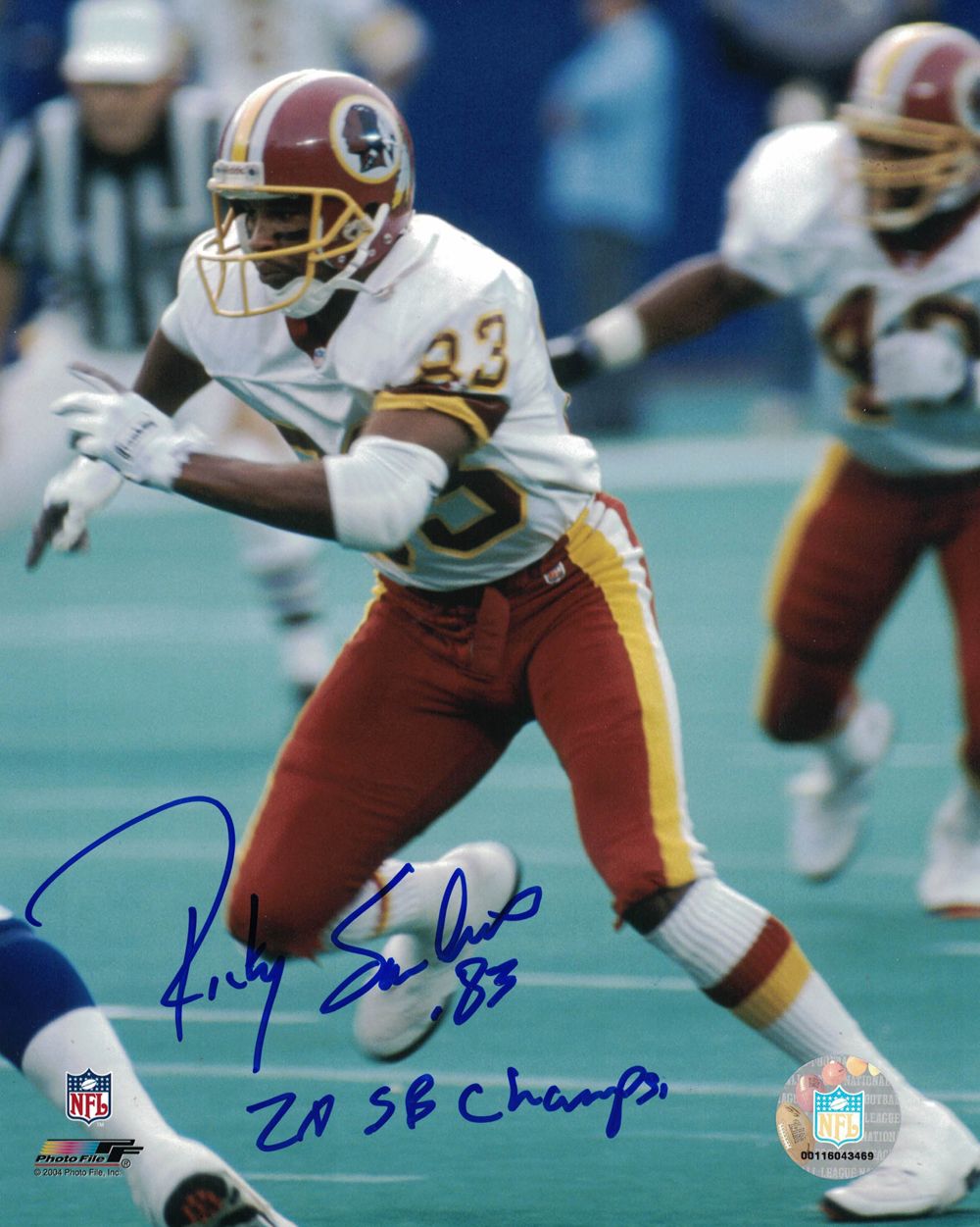 Ricky Sanders Autographed Washington Redskins 8x10 Photo 2x Champs