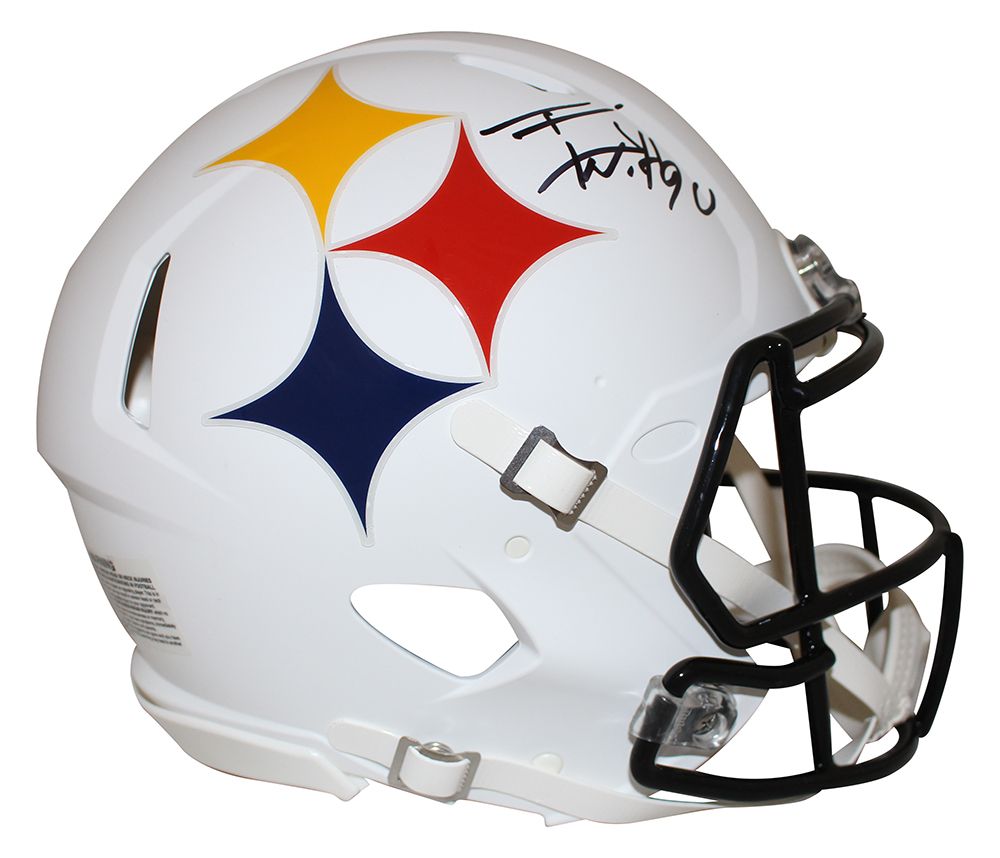 TJ Watt Autographed/Signed Pittsburgh Steelers Authentic AMP Helmet JSA