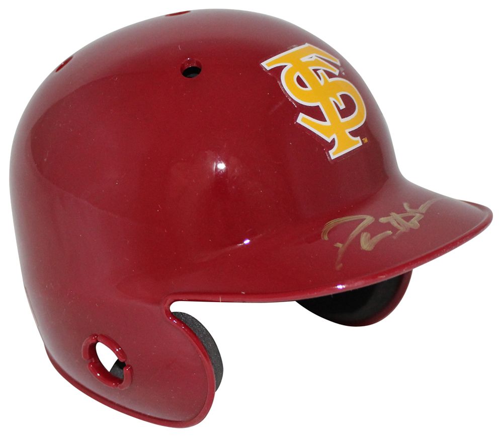 Deion Sanders Autographed Florida State Seminoles Mini Batting Helmet BAS