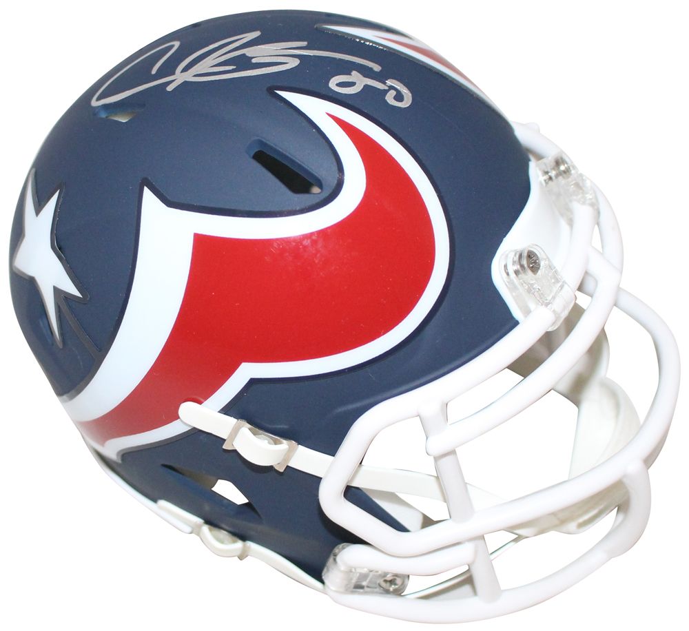 Andre Johnson Autographed/Signed Houston Texans AMP Mini Helmet JSA