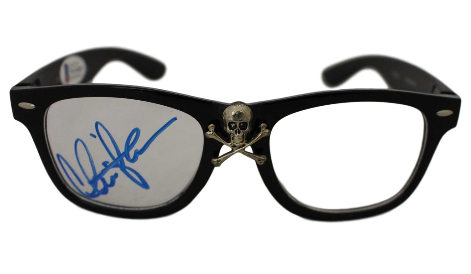 Charlie Sheen Autographed/Signed Major League Wild Thing Glasses BAS