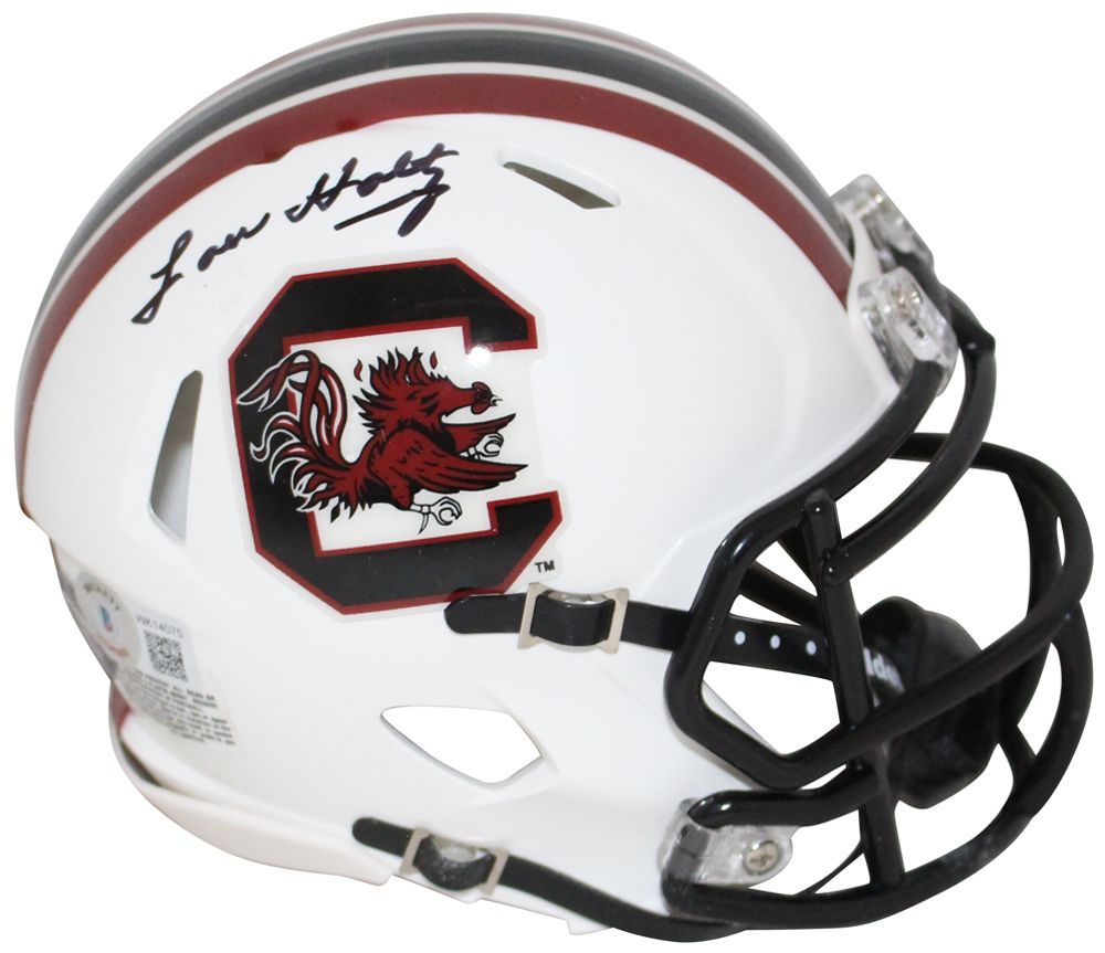 Lou Holtz Autographed South Carolina Gamecocks Speed Mini Helmet BAS