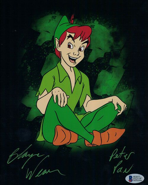 Blayne Weaver Autographed Peter Pan 8x10 Photo Disney Sitting BAS