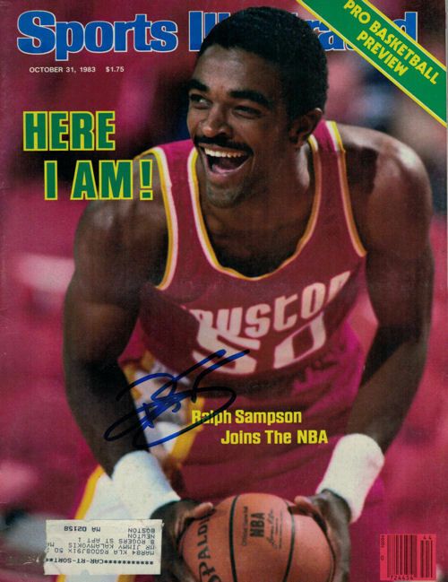 Ralph Sampson Autographed October 31, 1983 Houston Rockets Sports Illustrated