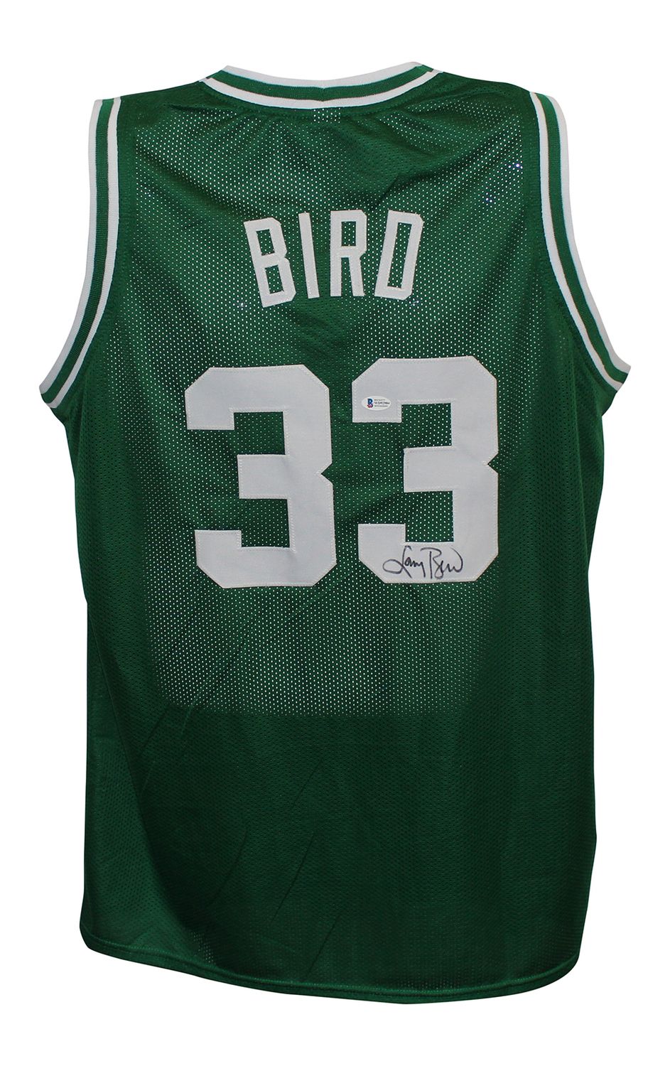 Larry Bird Autographed/Signed Boston Pro Style Green XL Jersey BAS