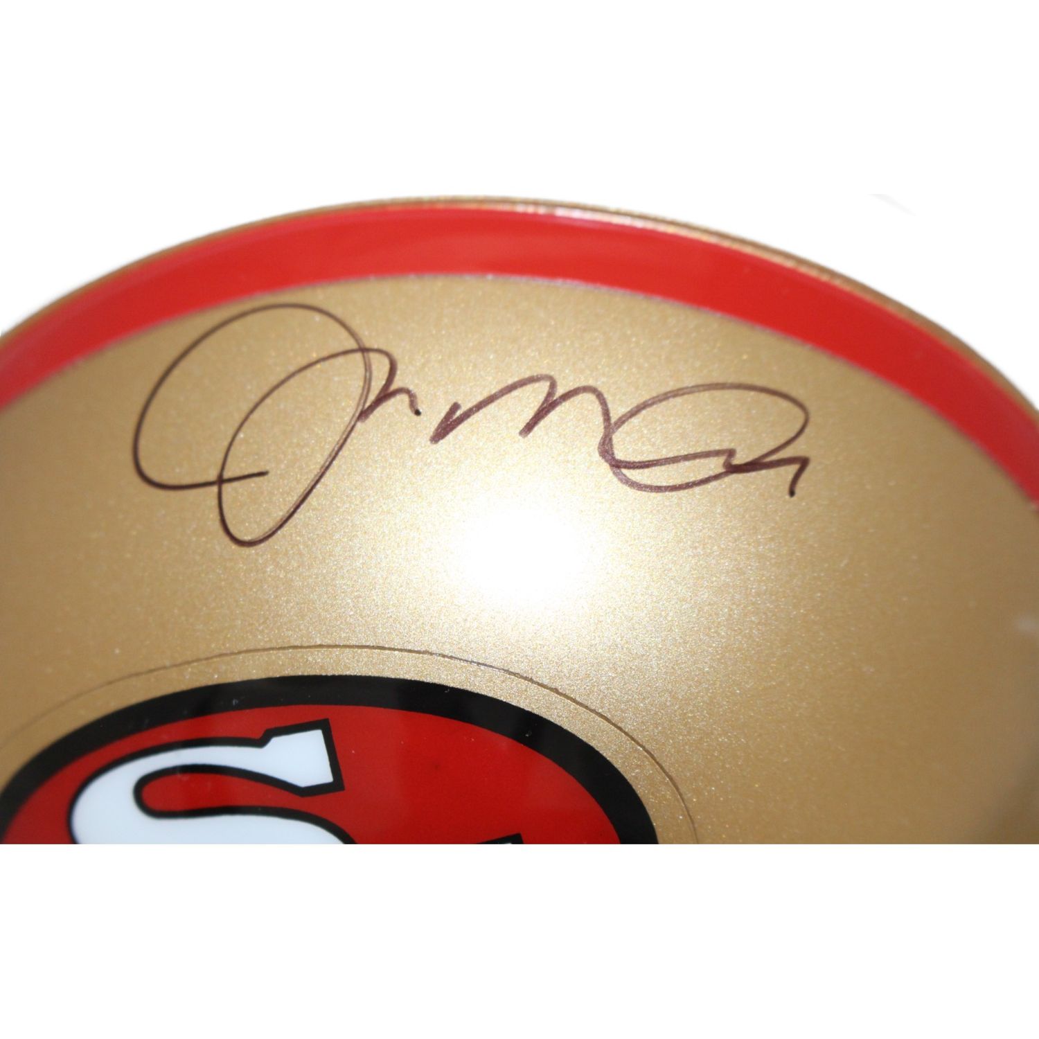 Joe Montana Autographed San Francisco 49ers VSR4 TB Mini Helmet BAS 44131