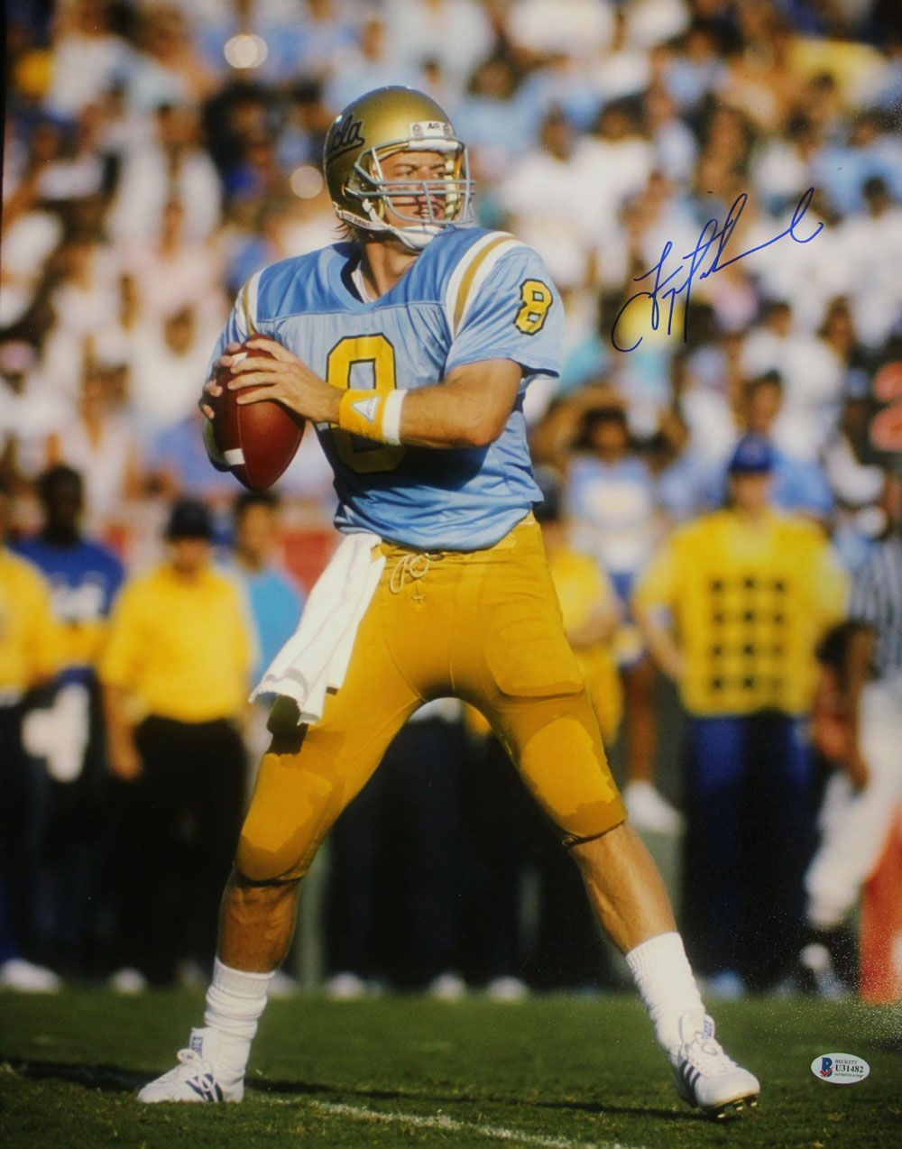 Troy Aikman Autographed/Signed UCLA Bruins 16x20 Photo BAS