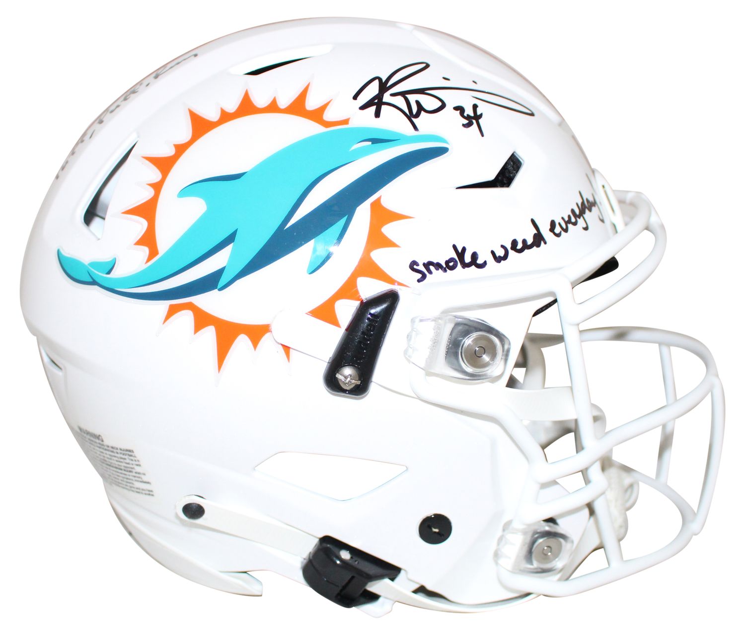 Ricky Williams Signed Miami Dolphins Authentic Speed Flex Helmet Weed BAS