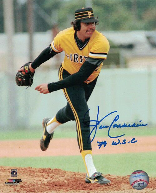 John Candelaria Autographed Pittsburgh Pirates 8x10 Photo Yellow 79 WSC