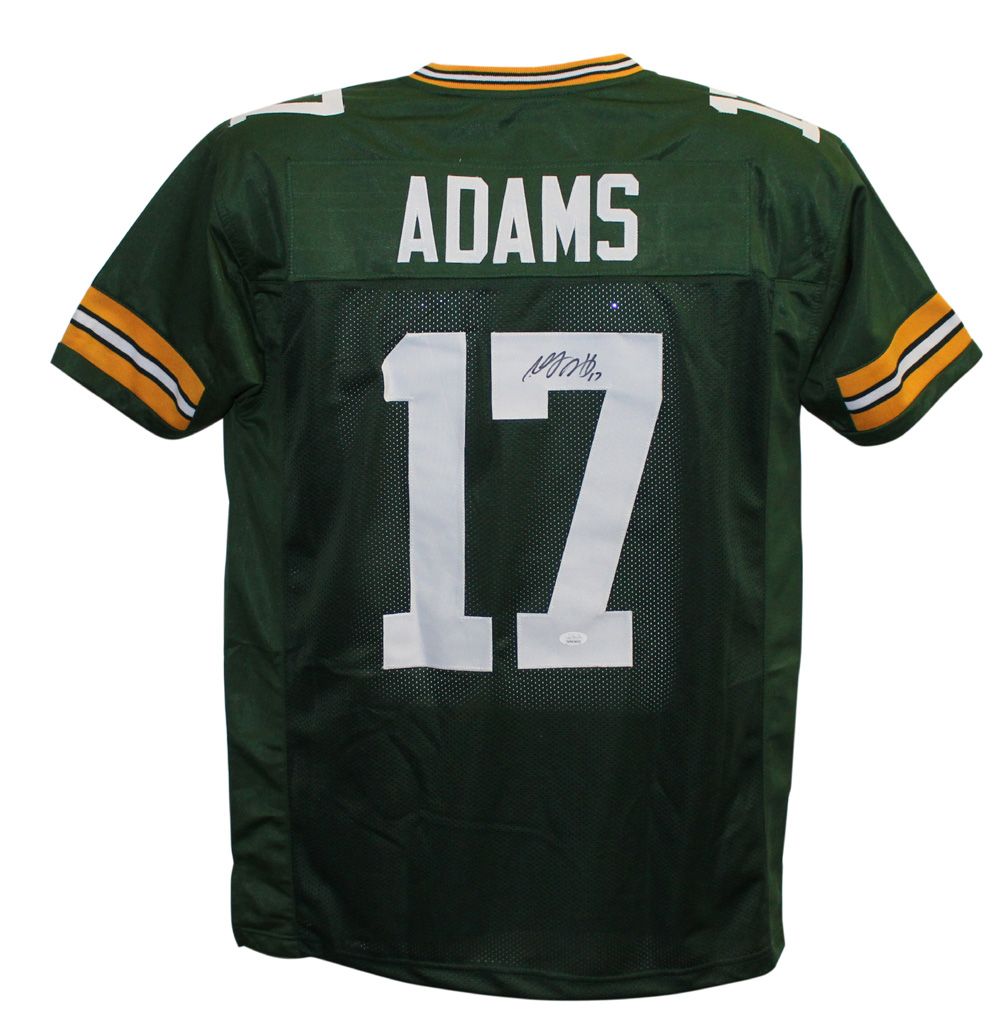 Davante Adams Autographed/Signed Pro Style Green XL Jersey JSA
