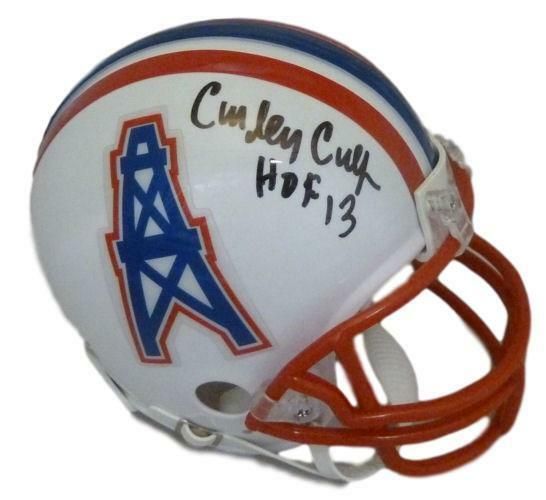 Curly Culp Autographed Houston Oilers Mini Helmet w/HOF 13 &amp; JSA