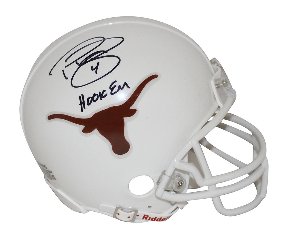 Phil Dawson Autographed Texas Longhorns Mini Helmet Hook Em JSA