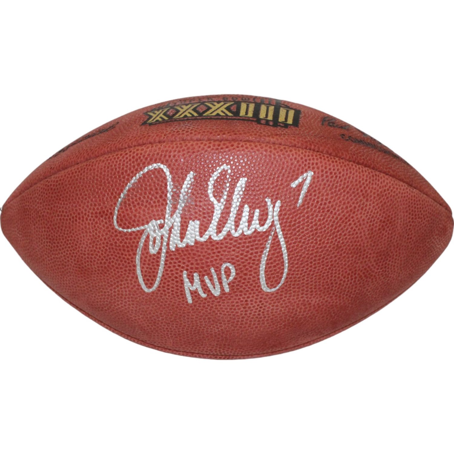 John Elway Signed Super Bowl XXXIII Official Football SB MVP Beckett 44303