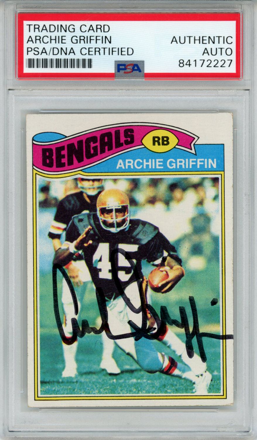 Archie Griffin Autographed/Signed 1977 Topps #269 Trading Card PSA Slab